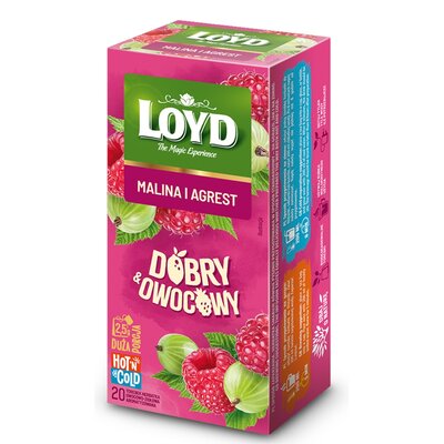 Herbata LOYD Dobry & Owocowy Malina i agrest (20 sztuk)
