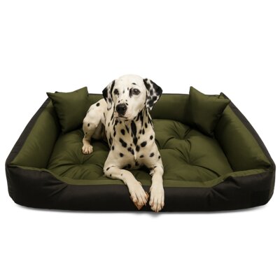 Legowisko dla psa OSKAR Comfortable Zielono-czarny 75 x 65 x 15 cm