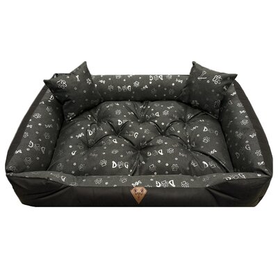 Legowisko dla psa OSKAR Premium Szaro-czarny 75 x 65 cm