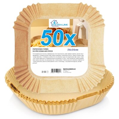 Foremki do pieczenia EXTRALINK Home EX.35663 do Air Fryera 16 x 16 cm (50 szt.)