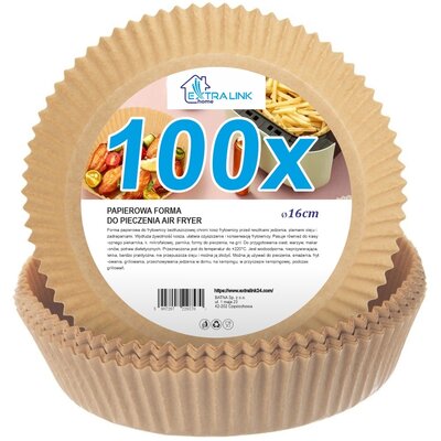 Foremki do pieczenia EXTRALINK Home EX.28570 do Air Fryera 16 cm (100 szt.)