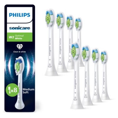 Oryginalna końcówka szczoteczki PHILIPS Sonicare W2 HX6068/87 Średnio miękkie włókna (8 szt.) (Wybielające)