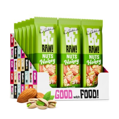 Baton BERAW Nuts & honey Pistacjowo-migdałowy (15 x 30 g)
