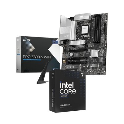 Płyta główna MSI Pro Z890-S WiFi + Procesor INTEL Core Ultra 7-265K