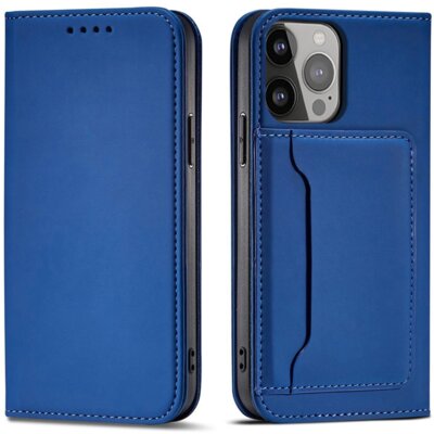 Etui HURTEL Magnet Card do Apple iPhone 14 Pro Max Niebieski