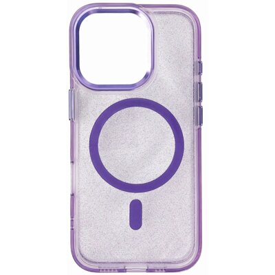 Etui HURTEL Glitter Case MagSafe do Apple iPhone 16 Plus Fioletowo-przezroczysty