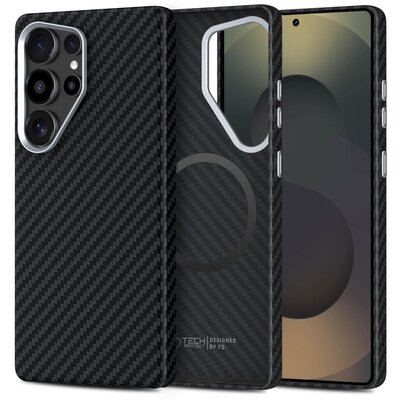 Etui TECH-PROTECT Ion Carbon MagSafe do Samsung Galaxy S25 Ultra Czarny