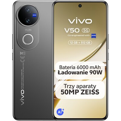 Smartfon VIVO V50 5G 12/512GB 6.77" 120Hz Czarny