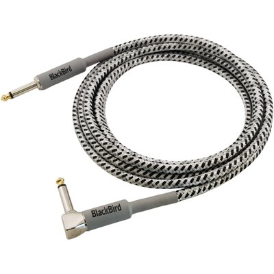 Kabel BLACKBIRD BBIC3K-PS7-BW Jack 6.3 mm kątowy - Jack 6.3 mm 3 m