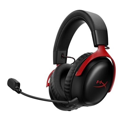 Słuchawki HYPERX Cloud III S Wireless, Nauszne, Dźwięk przestrzenny, Czarno-Czerwony
