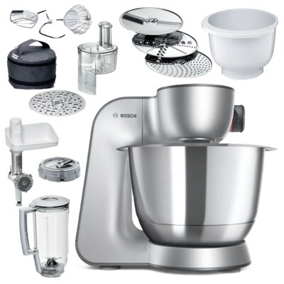 Robot kuchenny planetarny BOSCH MUM58368 1000W z rozdrabniaczem, maszynką do mięsa i blenderem kielichowym