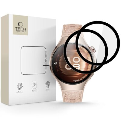 Szkło hybrydowe TECH-PROTECT Glass Flex+ do Huawei Watch Fit 5 (46 mm) Czarny (2 szt.)