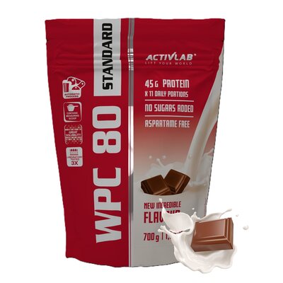 Odżywka białkowa ACTIVLAB Wpc 80 Standard Czekolada mleczna (700 g) Bez cukru