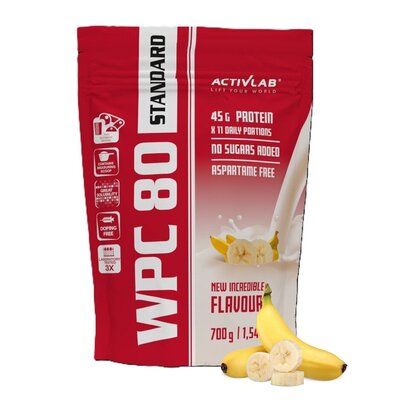 Odżywka białkowa ACTIVLAB Wpc 80 Standard Banan (700 g) Bez cukru