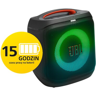 Power Audio JBL PartyBox ENCORE ESSENTIAL 2, 100W, BT, Bateria 15 godzin, Technologia AI Sound Boost, JBL Auracast™, IPX4