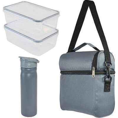 Torba termiczna REDCLIFFS + 2 x lunchbox i butelka Szary
