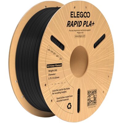 Filament ELEGOO Rapid PLA+, Średnica 1.75 mm, 1 kg (1 szt.) Czarny