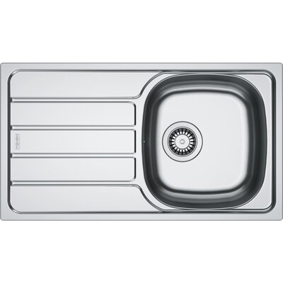 Zlewozmywak jednokomorowy z ociekaczem FRANKE Spark SKN 611-78/44 101.0712.225 Stal szlachetna 43.5x78