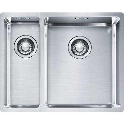 Zlewozmywak półtorakomorowy FRANKE Box BXX 260/160-34-16 127.0369.916 Stal szczotkowana 45x56