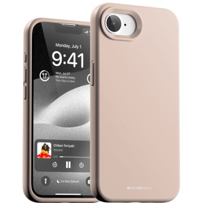 Etui MERCURY Silicone do Apple iPhone 16e/17e Różowo-piaskowy