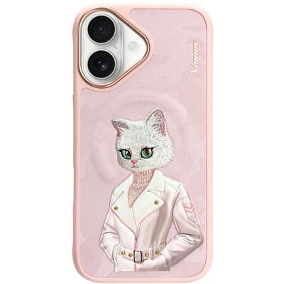 Etui NIMMY Magnetic Fashion Cute Pet MagSafe do Apple iPhone 16 Różowy