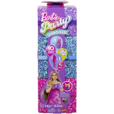 Lalka Barbie Party Unboxed Glam Party Stylowe przygotowania JFY67