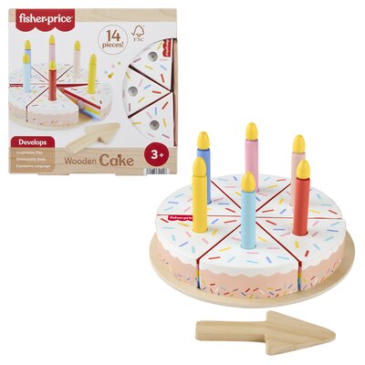 Zabawka FISHER PRICE Drewniany tort urodzinowy JGR82
