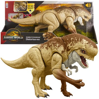 Figurka JURASSIC WORLD Distortus Rex groźne natarcie przeciwnik JGB58