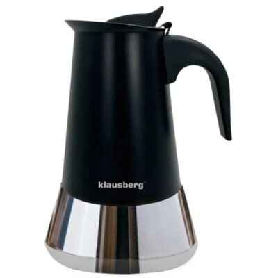 Kawiarka KLAUSBERG KB-7845 Czarno-srebrny 300 ml
