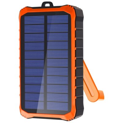 Powerbank solarny 4SMARTS Prepper 12000 mAh 10W Czarno-pomarańczowy