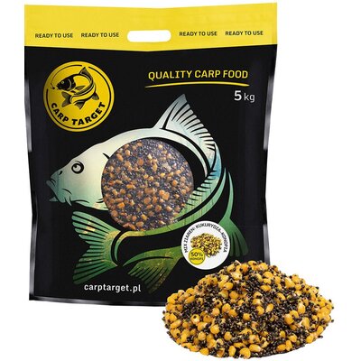 Zanęta CARP TARGET Mix ziaren Kukurydza Konopia (5 kg)