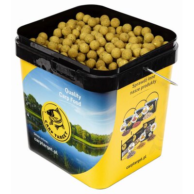 Kulki proteinowe CARP TARGET Ananas 20 mm (10 kg) + Wiadro 17 l