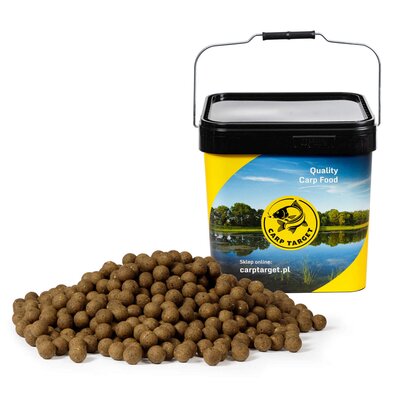 Kulki proteinowe CARP TARGET Ryba i Wątroba 20 mm (10 kg) + Wiadro 17 l