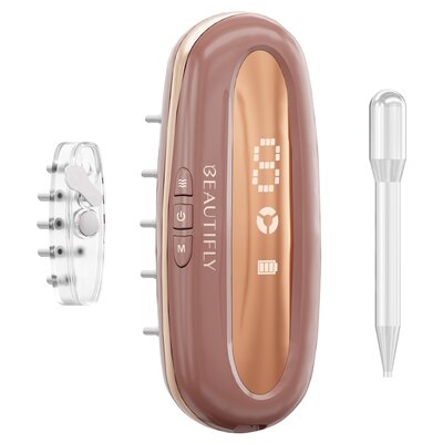 Wielofunkcyjny grzebień na porost włosów BEAUTIFLY Laserboost Rosegold