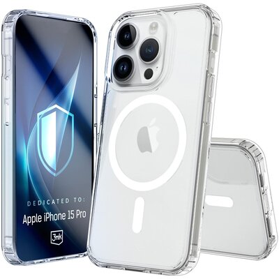 Etui 3MK Armor MagCase do Apple iPhone 15 Pro Przezroczysty