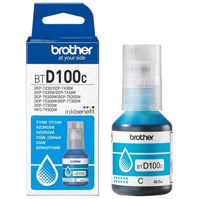 Tusz BROTHER Błękitny 48.8 ml BTD100C