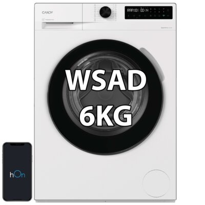 Pralka CANDY SuperSlim AI ProWash 500 BR 26SSB5-S 6kg 1200obr ProActive Wash hOn Szybkie programy Higiena Plus