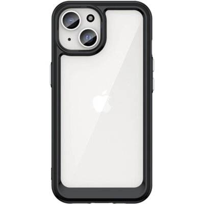 Etui HURTEL Outer Space Case do Apple iPhone 15 Plus Przezroczysto-czarny
