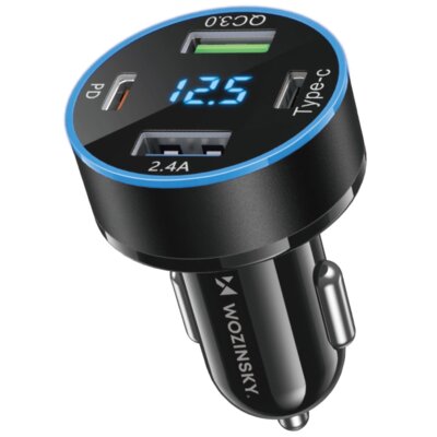 Ładowarka samochodowa WOZINSKY WDCCB 50W Czarny