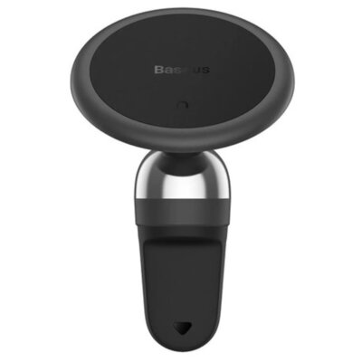 Uchwyt na telefon i smartfon BASEUS C01 Czarny uchwyt samochodowy na kratkę
