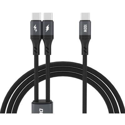 Kabel USB-C - USB-C/USB-C DUDAO L3F 100W 1.2 m Czarny