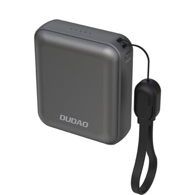 Powerbank Dudao K22+ 10000Mah 22.5W USB-C Z Zawieszką / Kablem - Szary