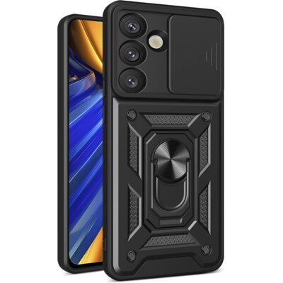 Etui HURTEL Hybrid Armor Camshield do Samsung Galaxy S25 Czarny