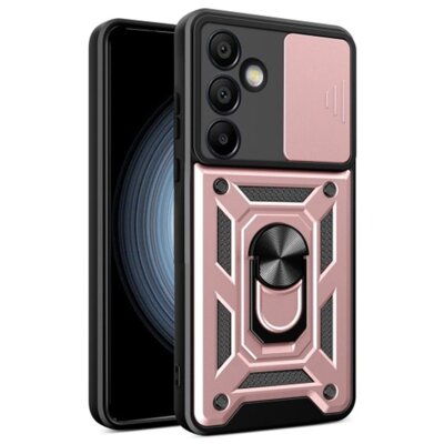 Etui HURTEL Hybrid Armor Camshield do Samsung Galaxy A56 Różowy