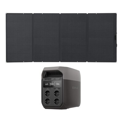 Panel fotowoltaiczny ECOFLOW 50051005 400W + Stacja zasilania ECOFLOW Delta 3 1024Wh Bank energii