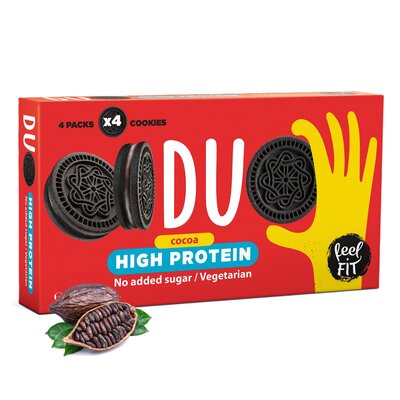 Ciastka proteinowe FEEL FIT Duo Kakaowy (168 g) Bez cukru