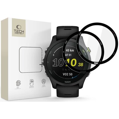 Szkło hybrydowe TECH-PROTECT Glass Flex+ do Garmin Forerunner 225/225 Music Czarny (2 szt.)