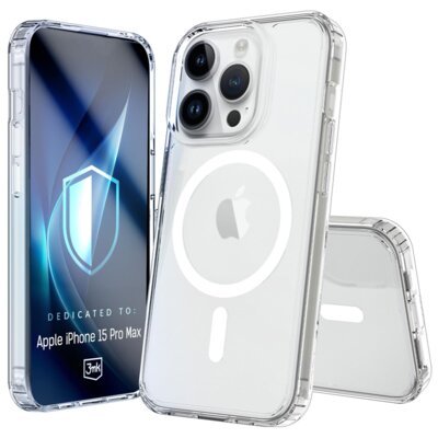 Etui 3MK Armor MagCase do Apple iPhone 15 Pro Max Przezroczysty