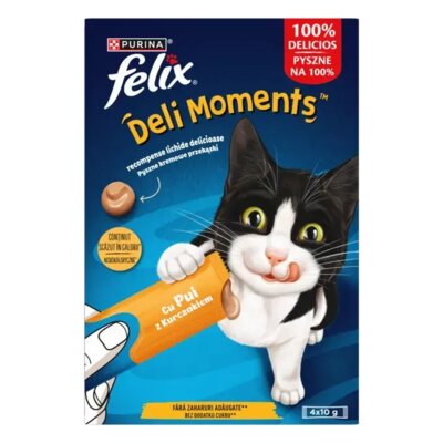 Przysmak dla kota FELIX Deli Moments Kurczak 4x10 g