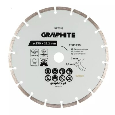 Tarcza do cięcia GRAPHITE 57T313 230 mm